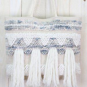 Lovestitch Looped Zig-Zag Fringe Carpet Tote Bag